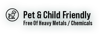 Synthetic turf pet and child friendly free of heavy metals and chemicals