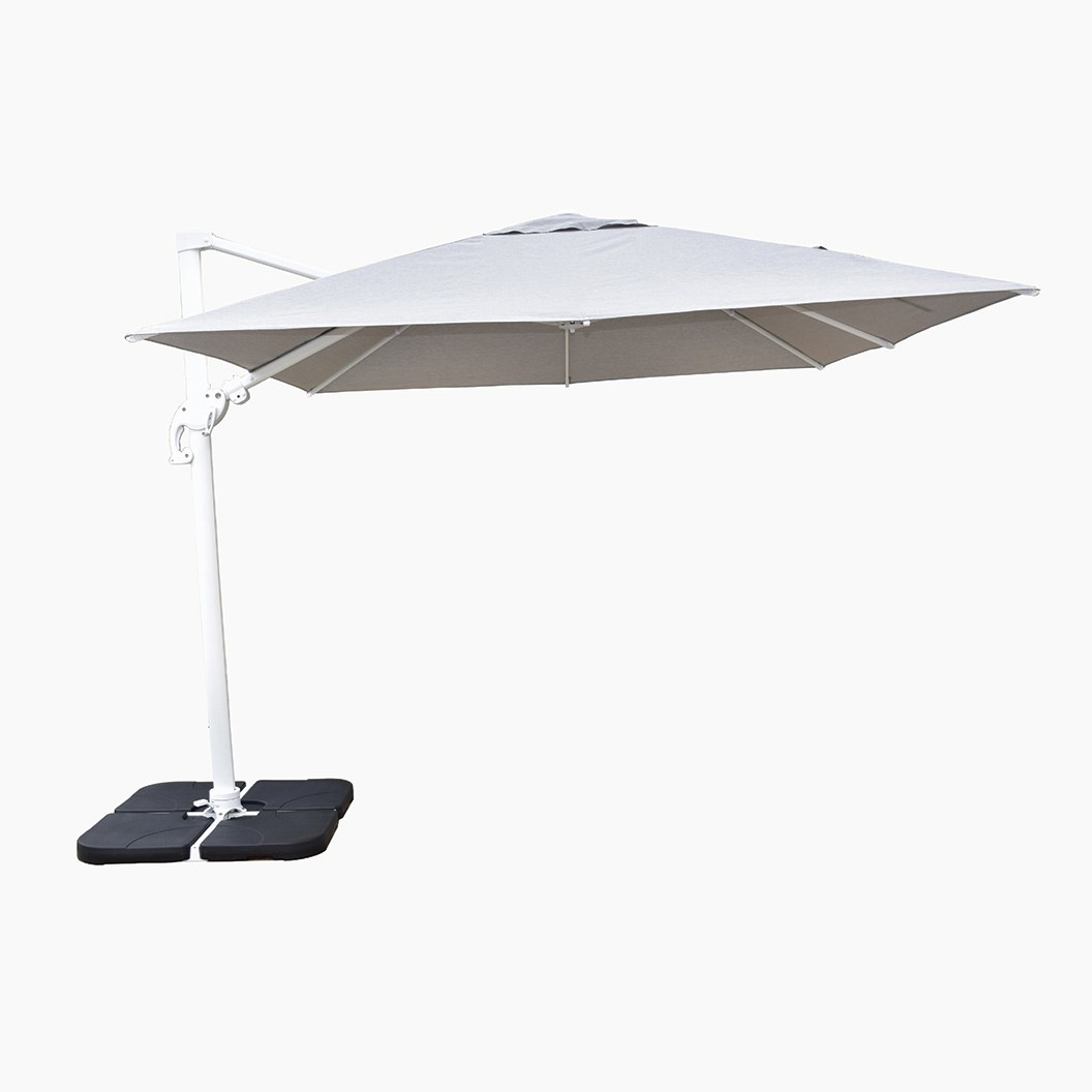 3x3m Square Deluxe Cantilever Umbrella Grey