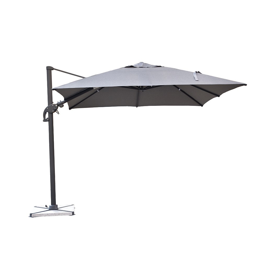 3x3m Square Cantilever Umbrella Grey
