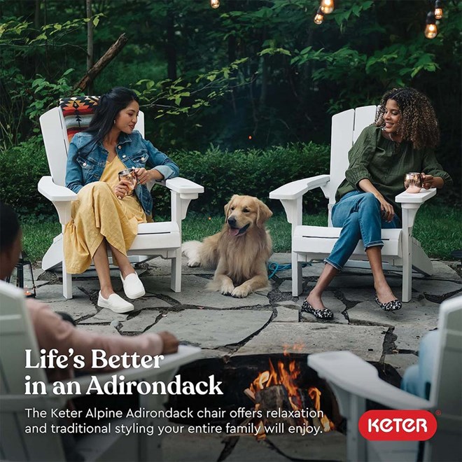 Keter Alpine Adirondack Chair - Graphite
