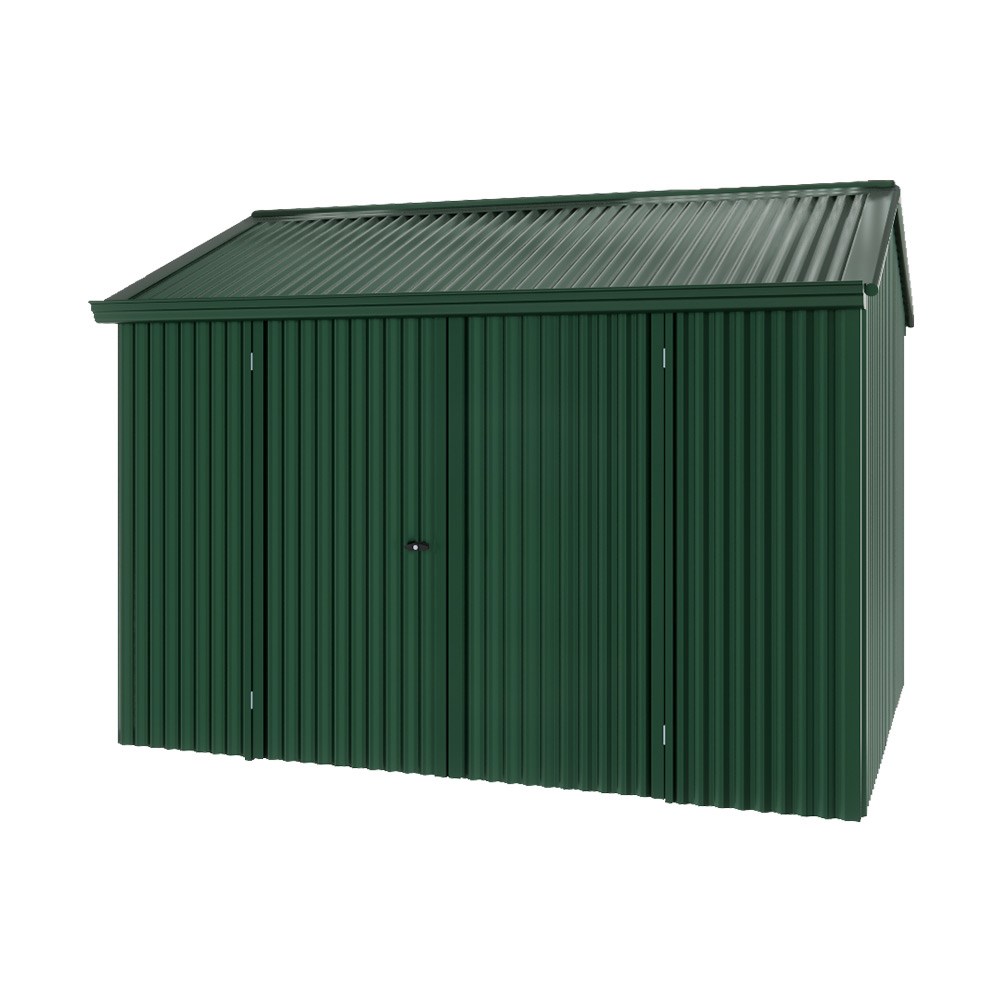 Handi-Heritage Shed H2 3.30X2.52 Roof:Caulfield Green Wall:Caulfield Green Front/Rear Double Door