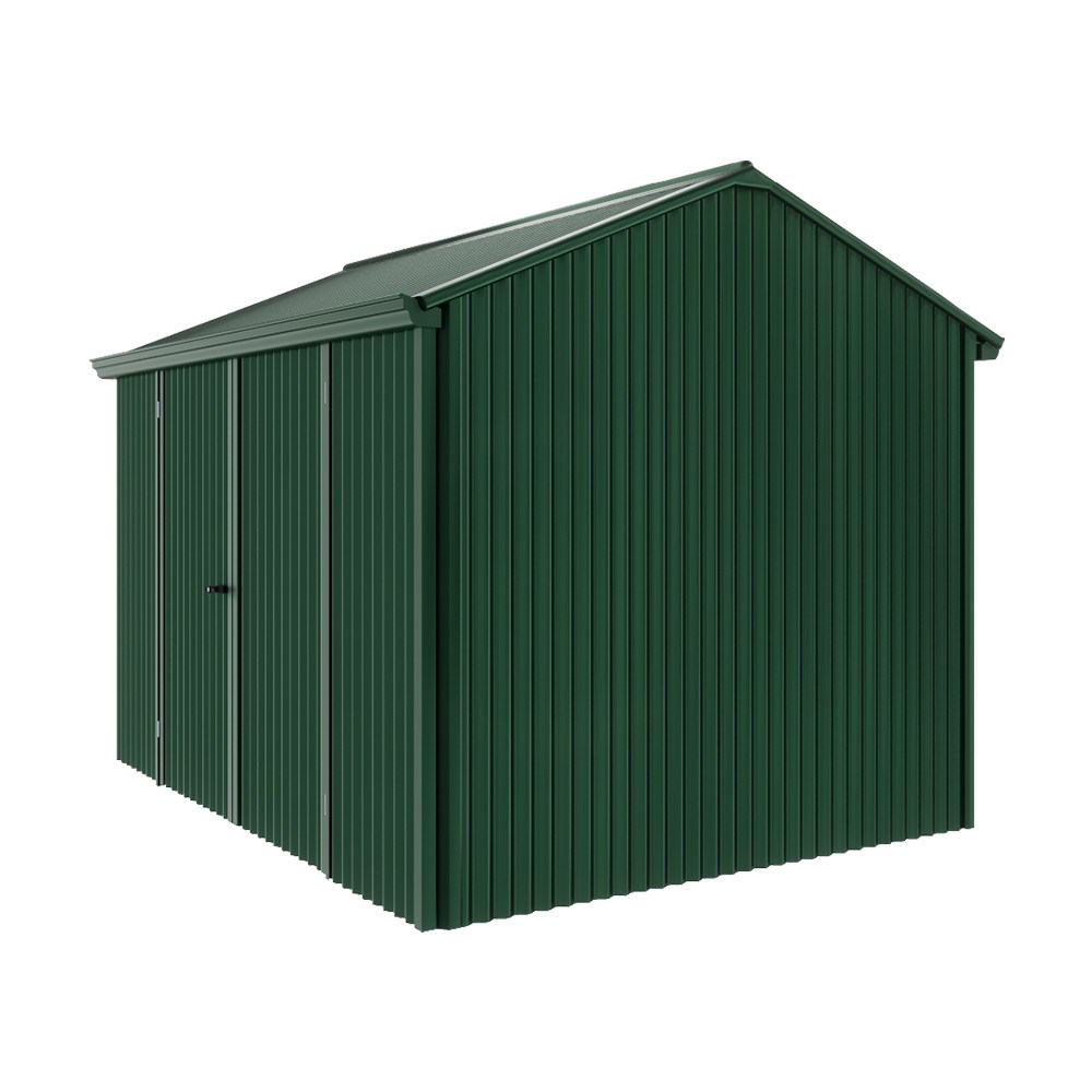 Handi-Heritage Shed H2 3.30X2.52 Roof:Caulfield Green Wall:Caulfield Green Front/Rear Double Door