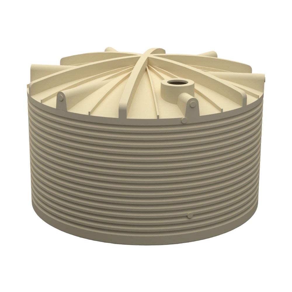 Round Poly Tank 40000L Armour Grey