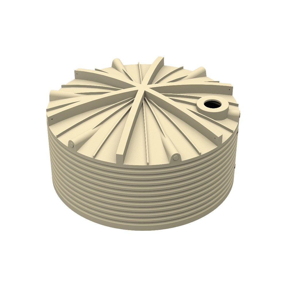 Squat Round Poly Tank 23639L Armour Grey
