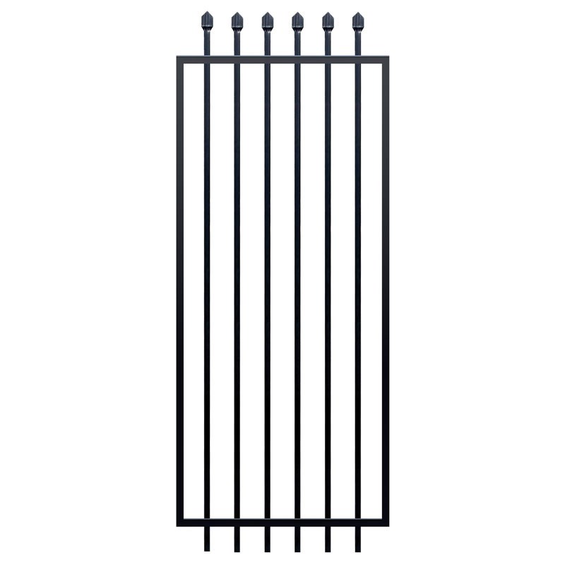 Squash Top Fence Gate 975 x 1800mm Black