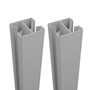 Quickscreen Plus 65mm x 2400mm 2-Way Post Twin Pack Black